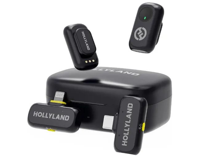 Lapela Microfone Hollyland A1 combo Original/Lacrado