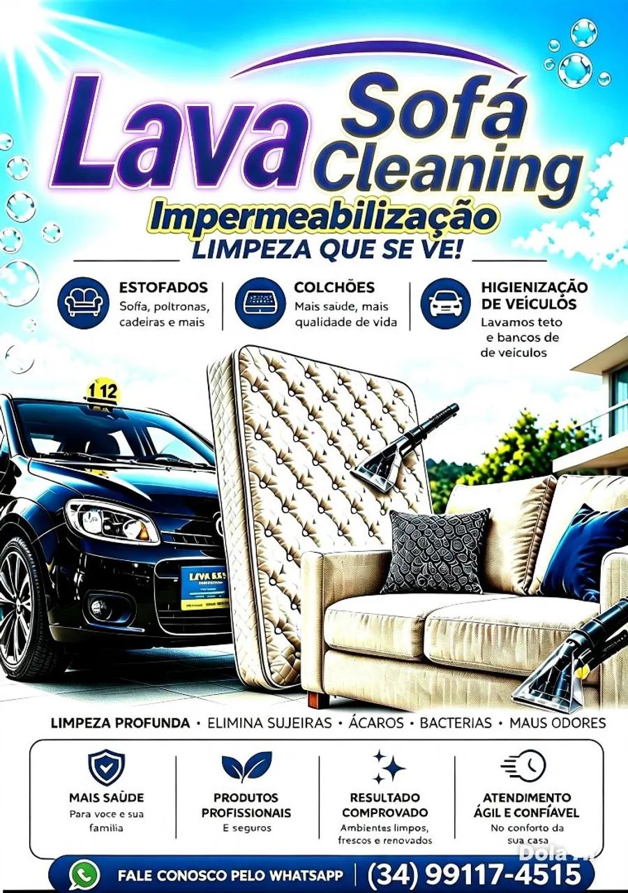 Lava sofá e impermeabilização Uberlândia Cleaning 