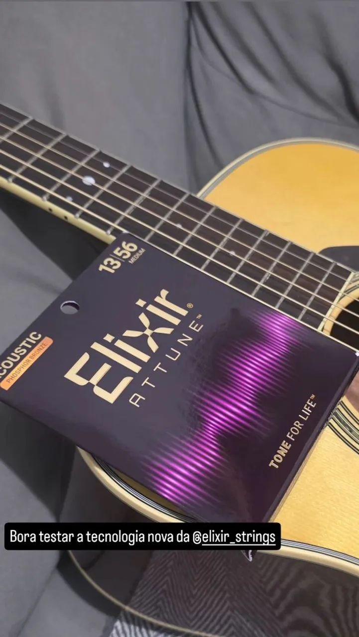 Cordas Elixir Attune Phosphor Bronze Violão 0,013 - Foto 3