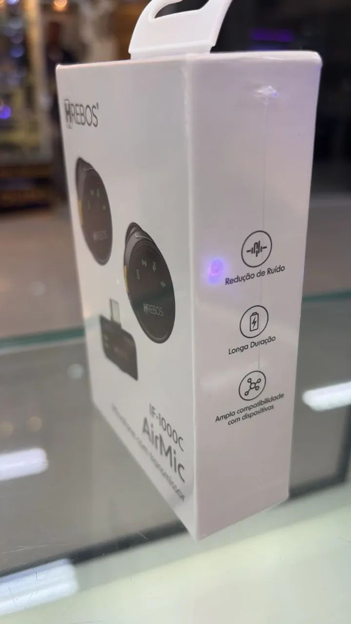 MICROFONE LAPELA HREBOS IF-100C AIRMIC TIPO-C - Foto 2