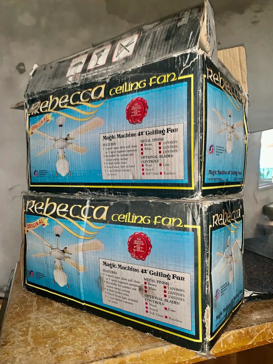 Par Ventilador de Teto Rebecca Magic Machine 42 polegadas (Modelo GLC42-4C1SH) - Foto 5