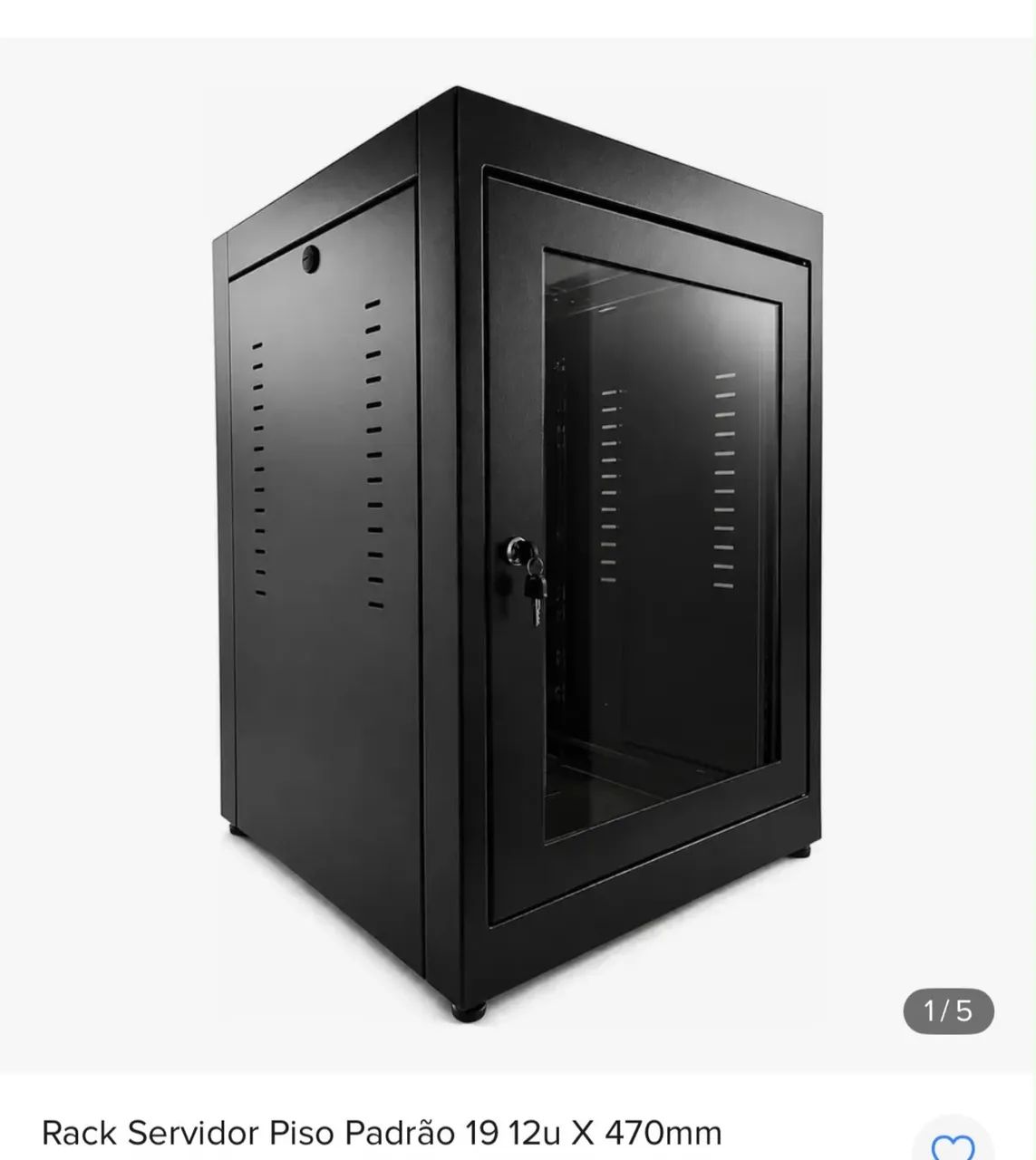 Mini Rack Servidor 12U 19? Parede - Porta de Vidro com chave  - Foto 2