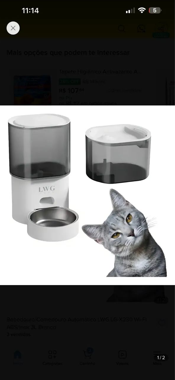 Comedouro automático para pet 