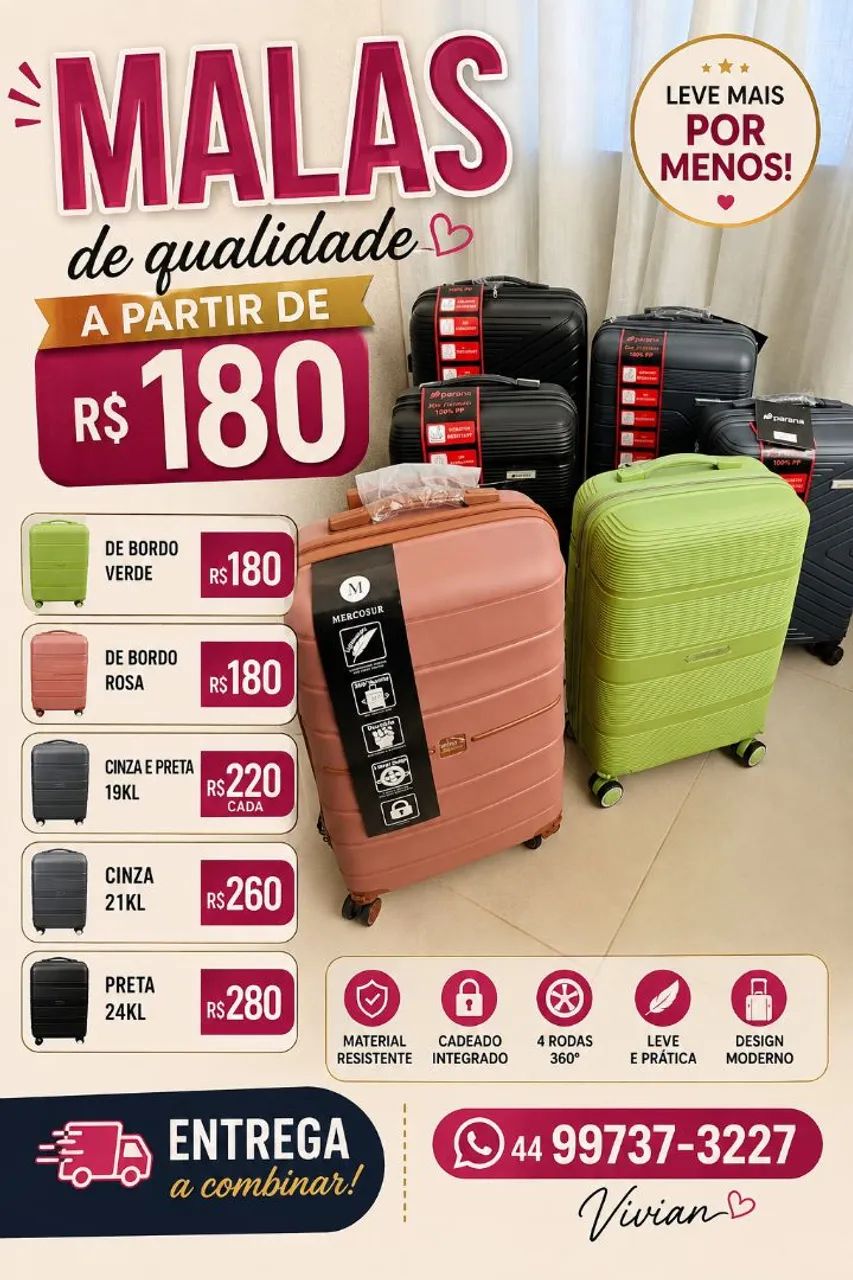 Malas 10kl, 19kl e 20kl