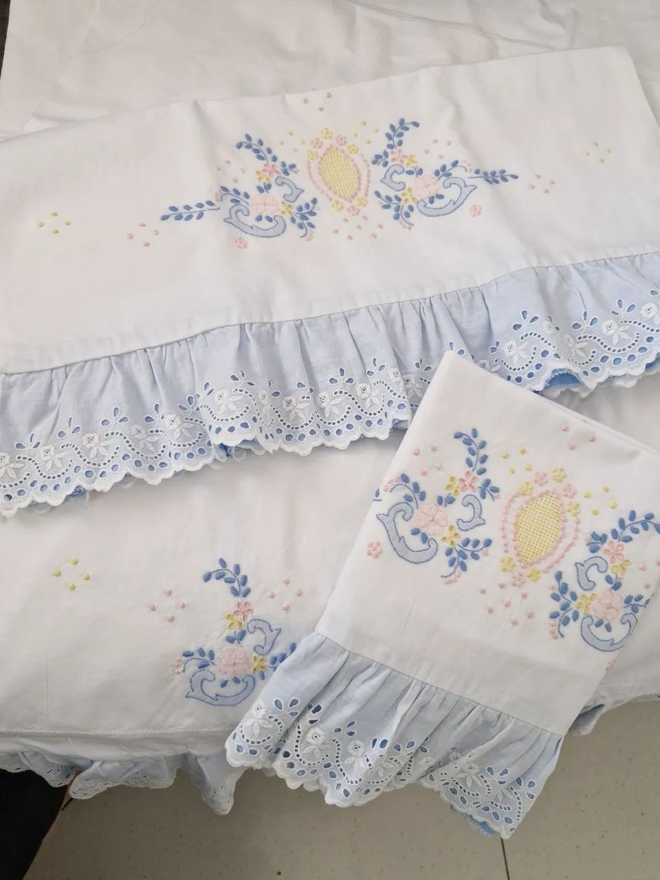 Lençol colcha de casal bordafo