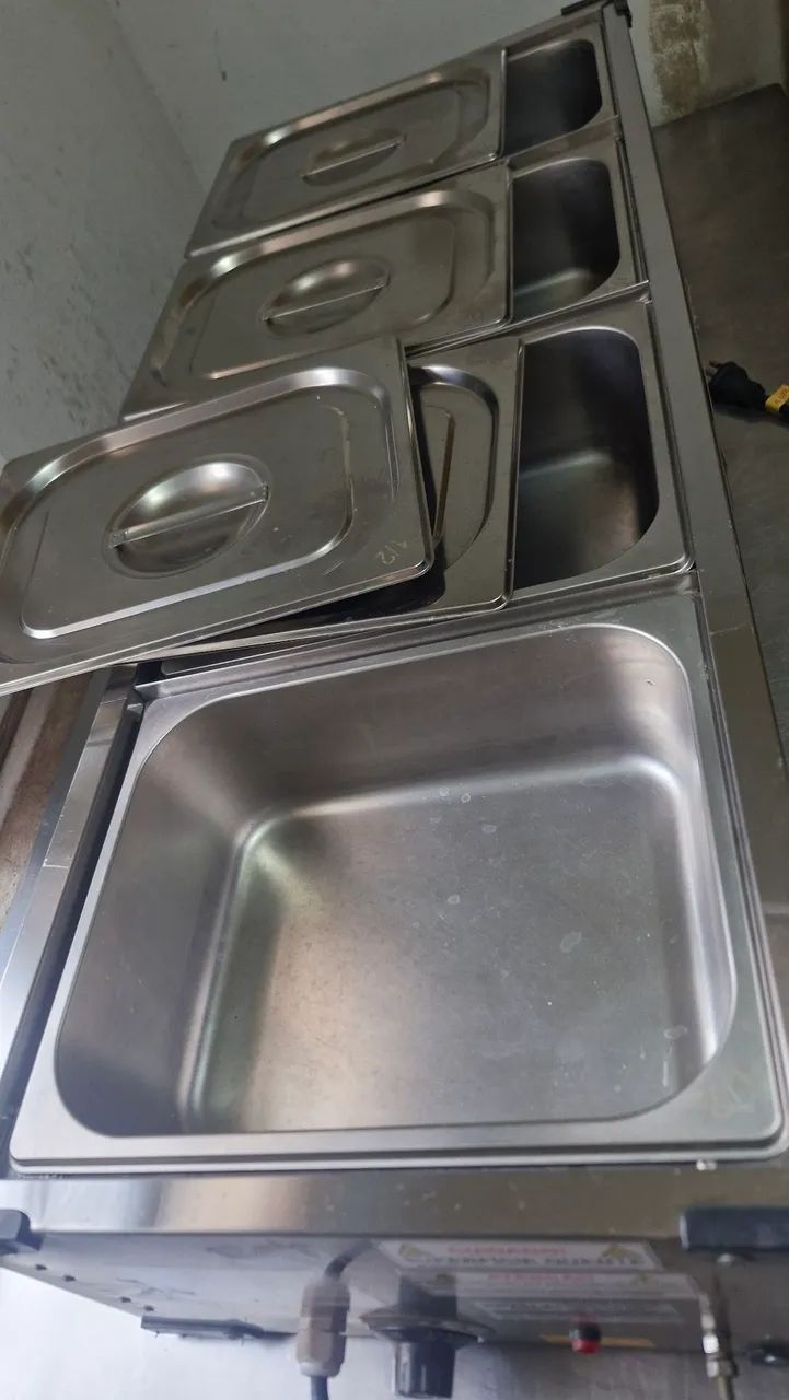 Mesa térmica buffet de bancada 4 cubas  - Foto 3