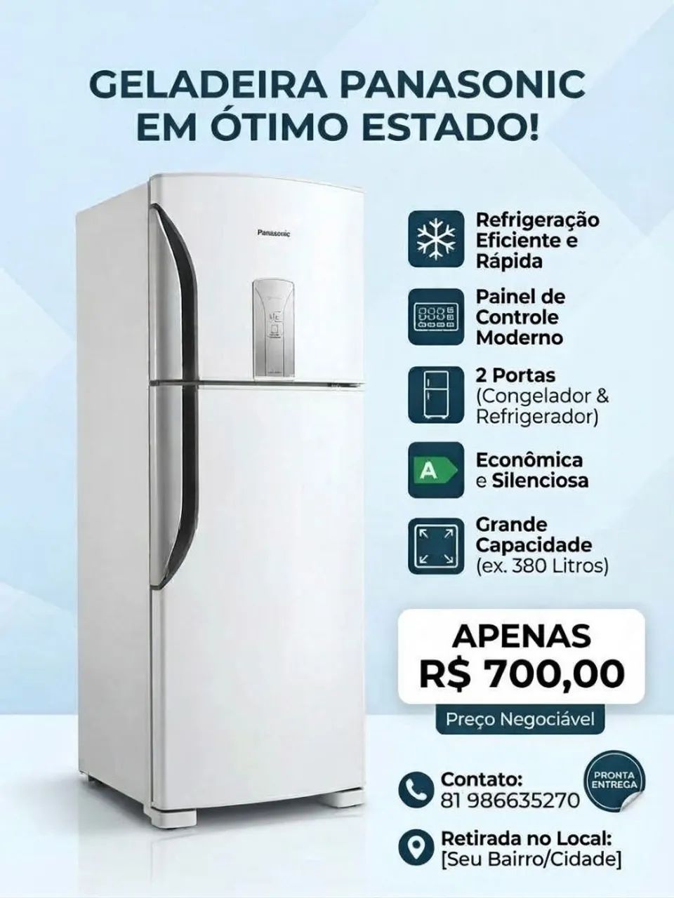 GELADERIA PANASONIC 
