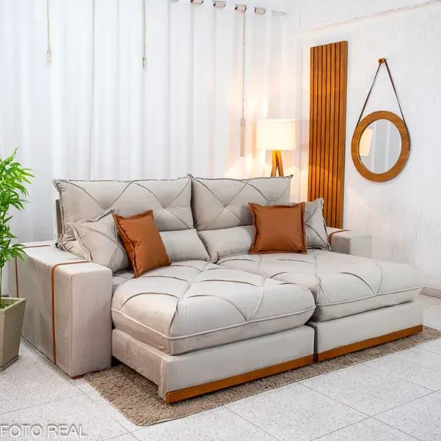 Sofá Retrátil  Reclinável Gran Bello 2.50m   Novo   Pronta Entrega - Foto 5