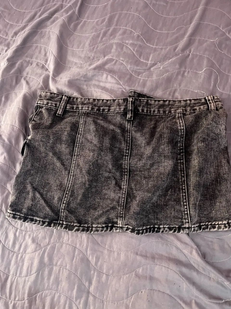 Saia preta jeans  - Foto 2