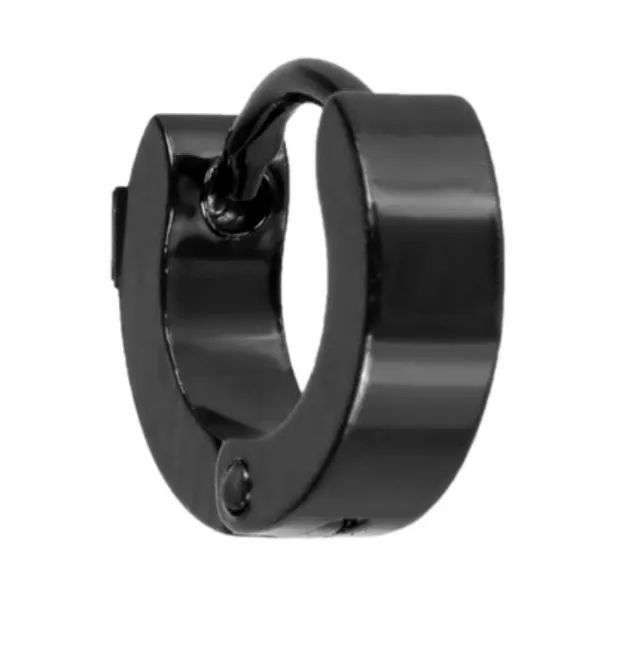 brinco preto em aço - Foto 5