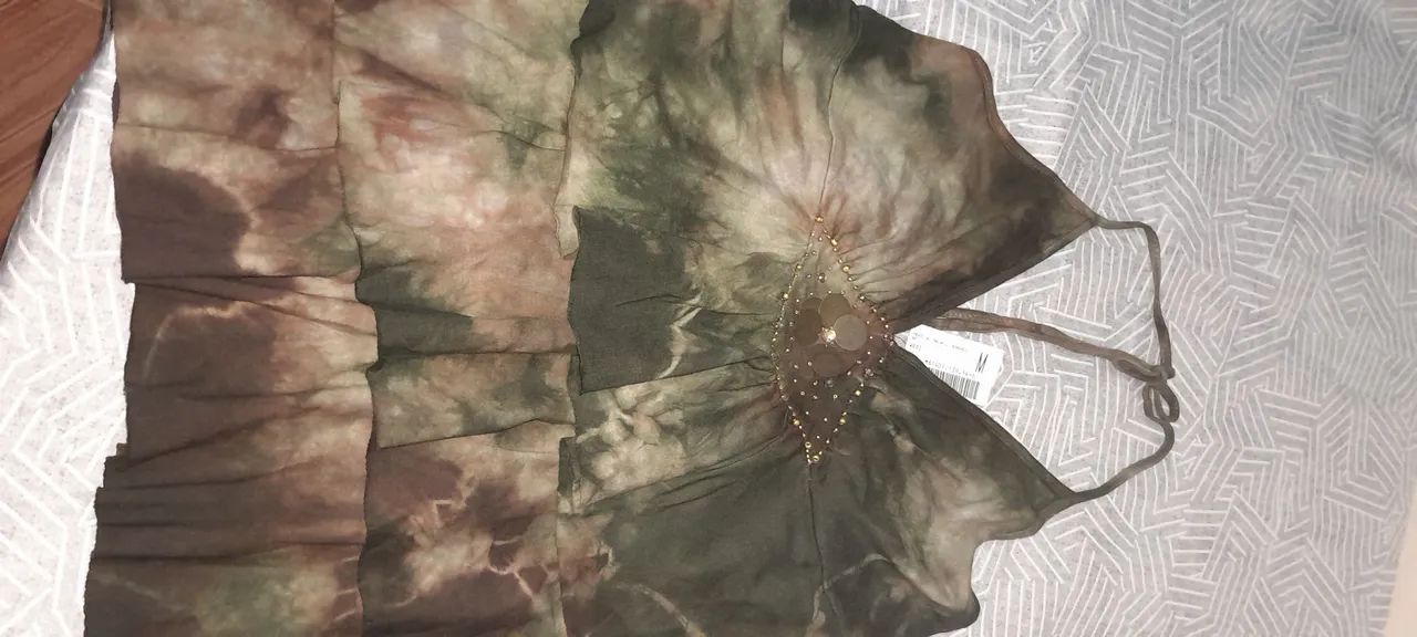 Blusa frente única verde M 