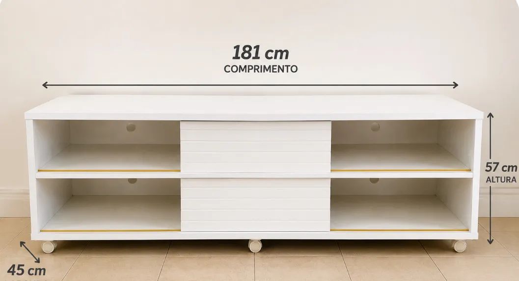 Rack Branco Usado em Ótimo Estado - 1,81 m