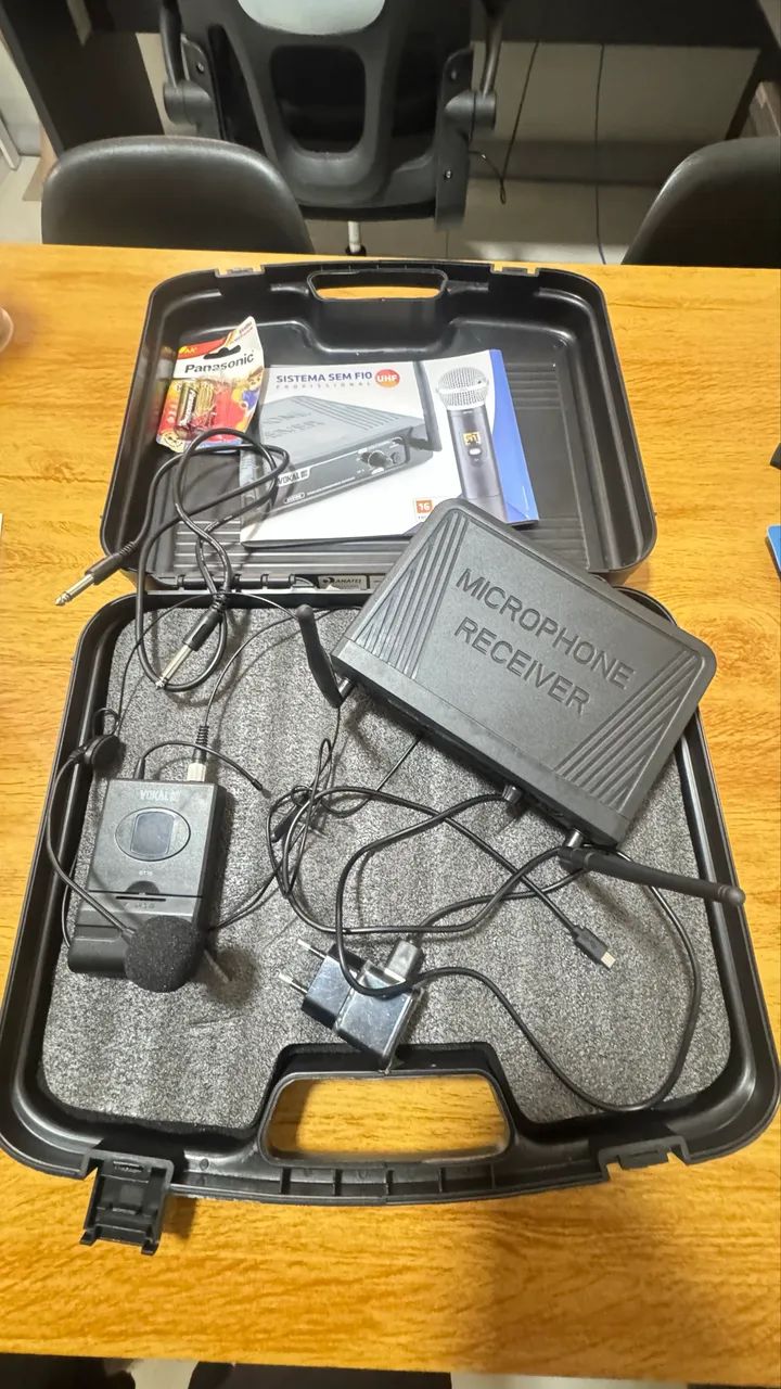 Microfone Sem Fio Vokal DVS100 UHF 16 Canais Completo  - Foto 4