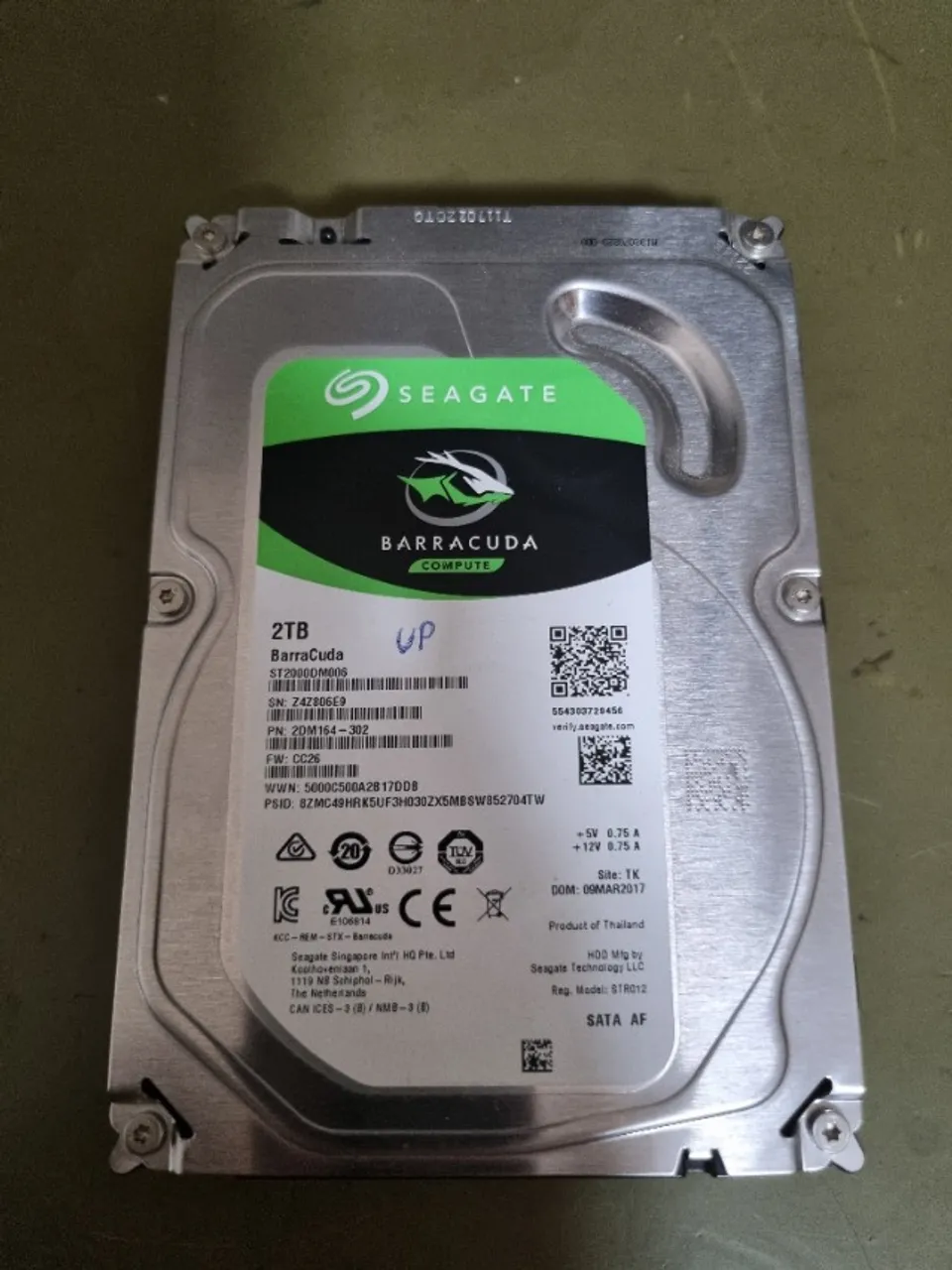 HDD Seagate Barracuda 2Tb SATA 7200 RPM 3,5