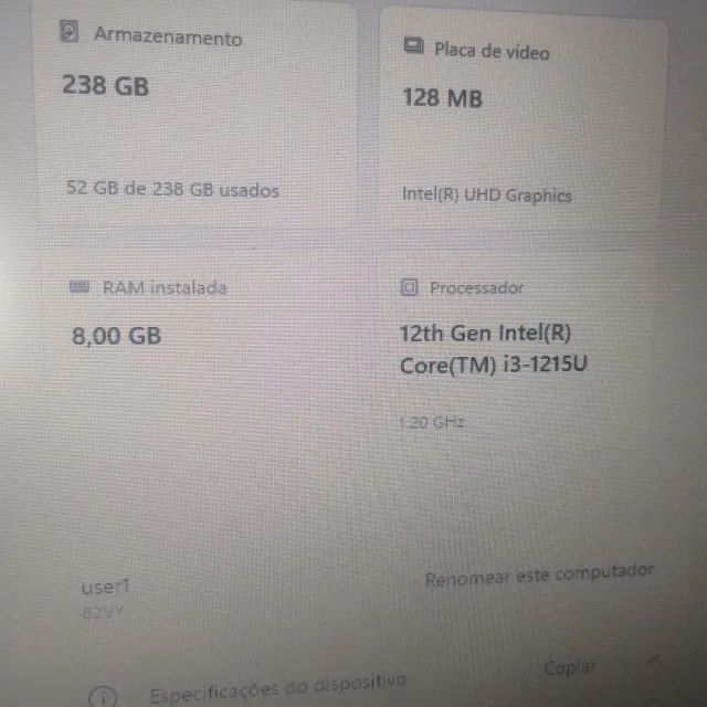 Notebook semi novo i3 12th com 8 de ram (rapido) - Foto 3