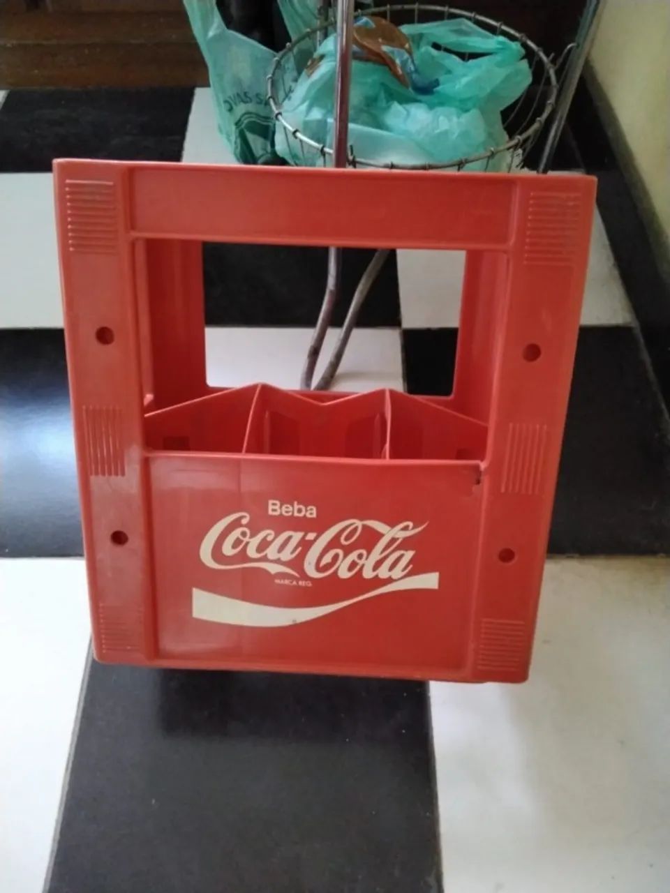 Engradado antigo coca cola perfeito para 6 garrafas 