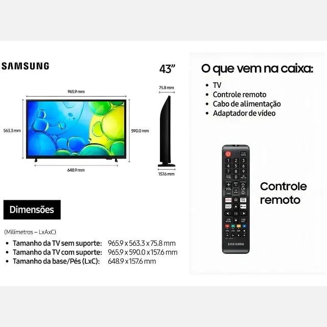 Smart TV 43? Samsung Full HD UN43F6000F  - Foto 3