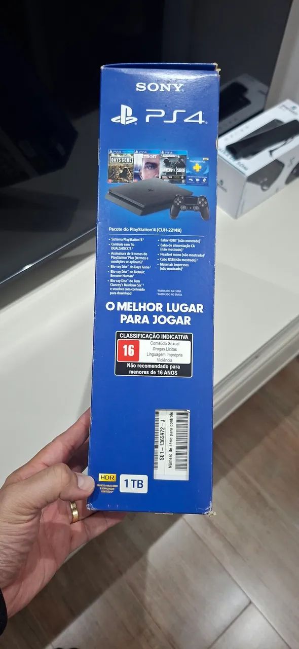 Caixa com Luva e Berço - PS4 SLIM 1TB - Foto 5