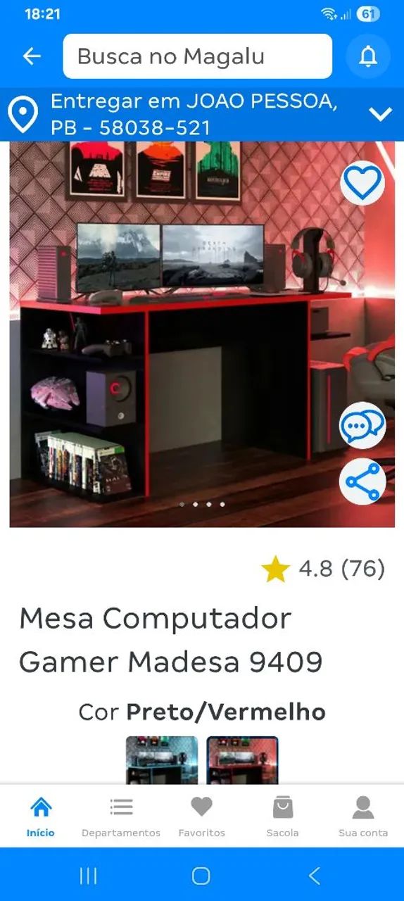 mesa para computador e game nova na caixa. - Foto 3
