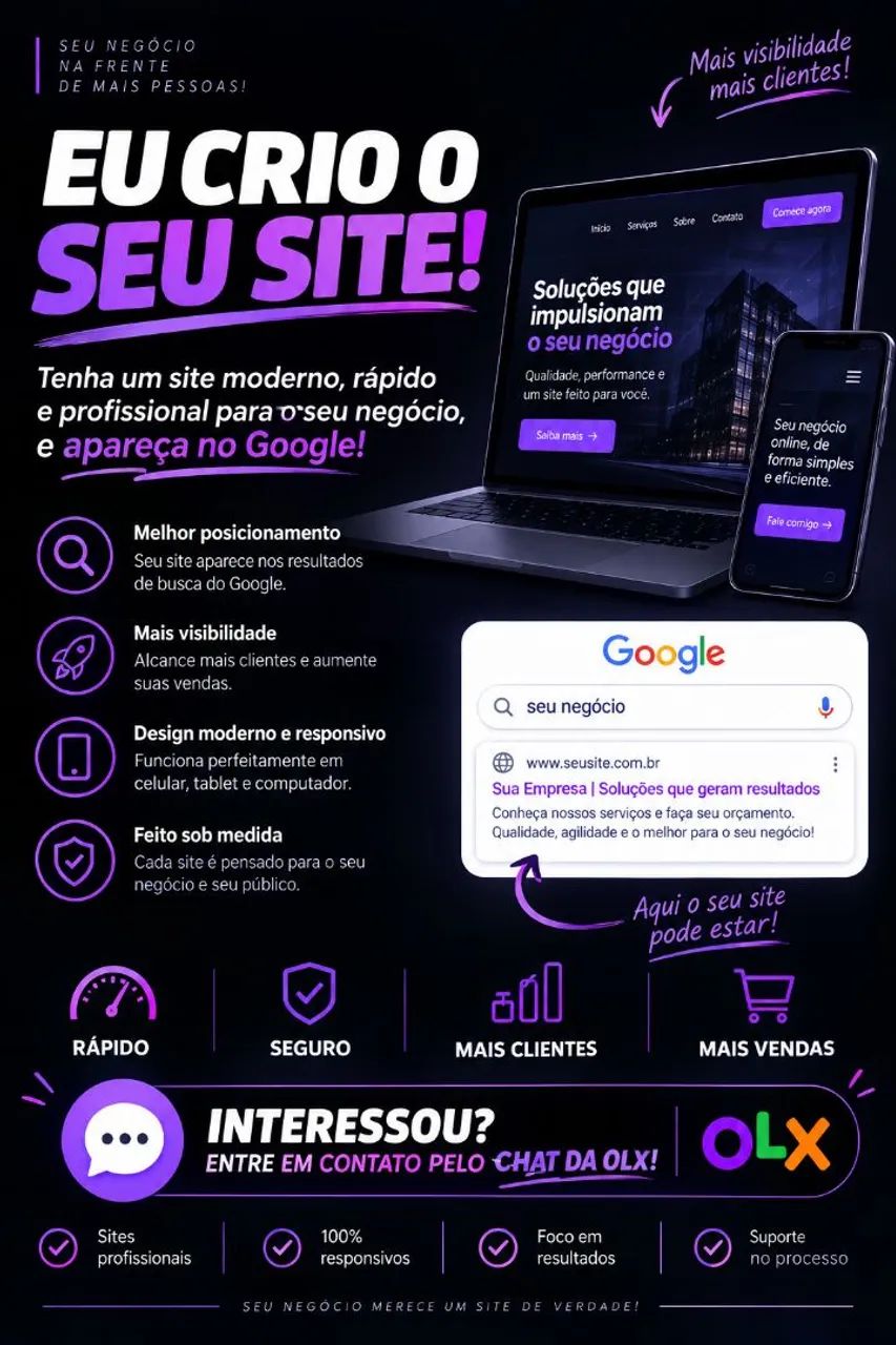 Criação de Sites Profissionais | Apareça no Google e Conquiste Clientes