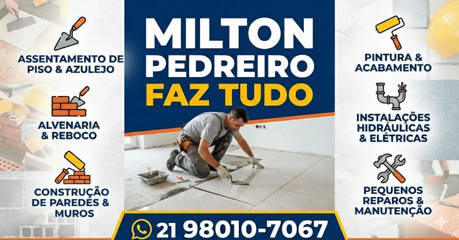 Pedreiro Profissional - Qualidade e Preço Justo!