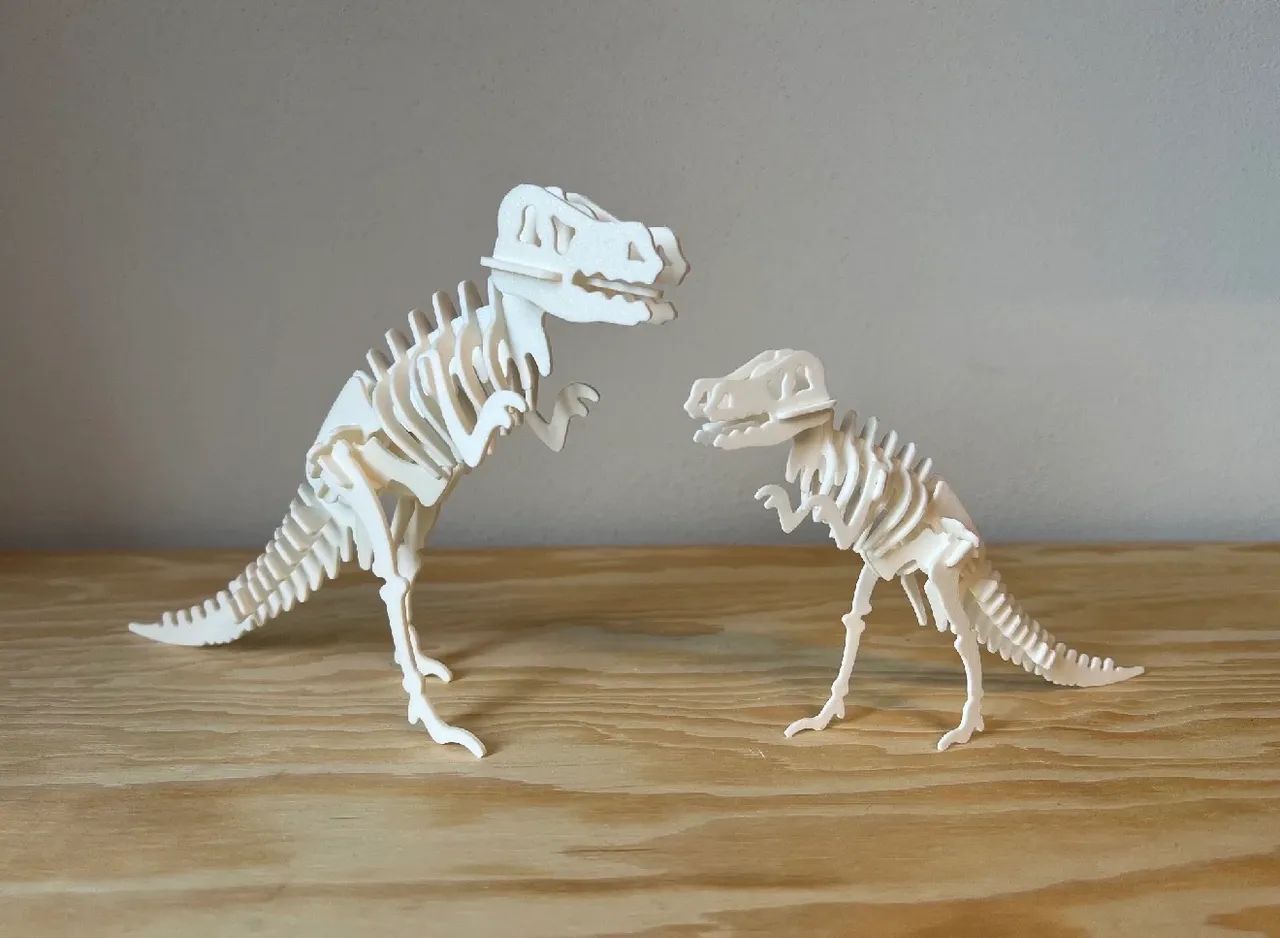 Cartão Quebra Cabeça 3D Dinossauro T-Rex  - Foto 2