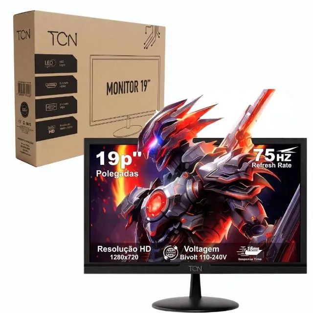 Monitor 19 LED HD TCN Oneview 75Hz HDMIVGA com Base Redonda