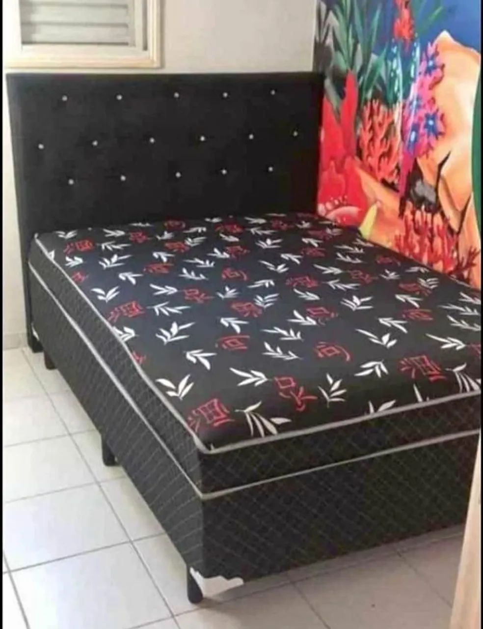 Cama box casal com colchão acoplado D33