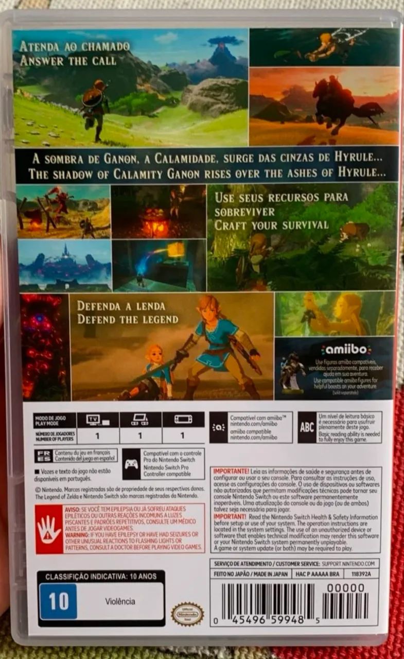 Zelda Breath the Wild Switch Aceito Trocas - Jogos de Vídeo Game