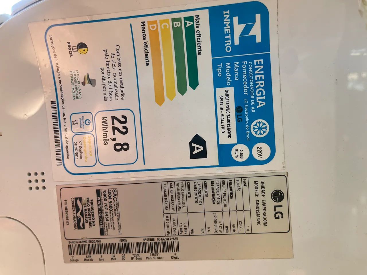 Ar condicionado LG 12 mil btus inverte  - Foto 5