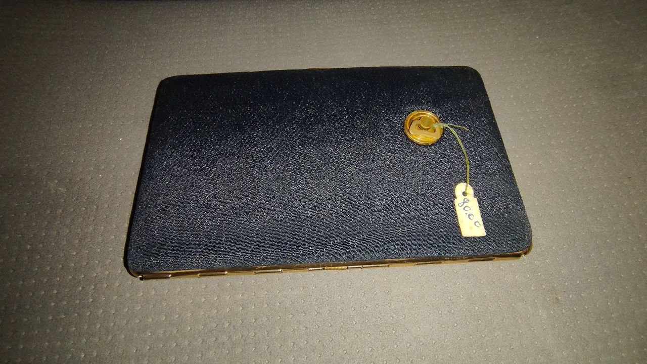 Cigarreira vintage musical em tecido com bordado  - Foto 3