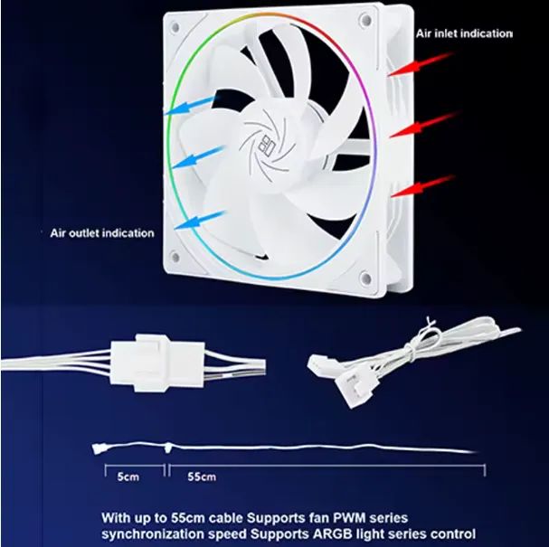 Ventoinhas reverse Thermalright TL-S12R 12CM - Quantidade 2 - Foto 2
