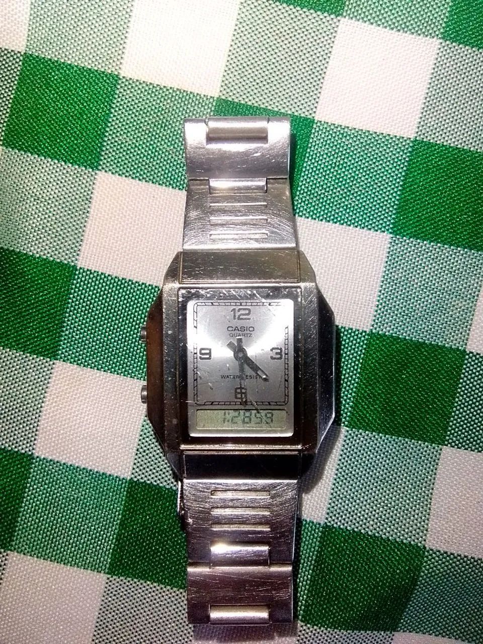 RELÓGIO CASIO VINTAGE ANA-DIGI (AQ-230)