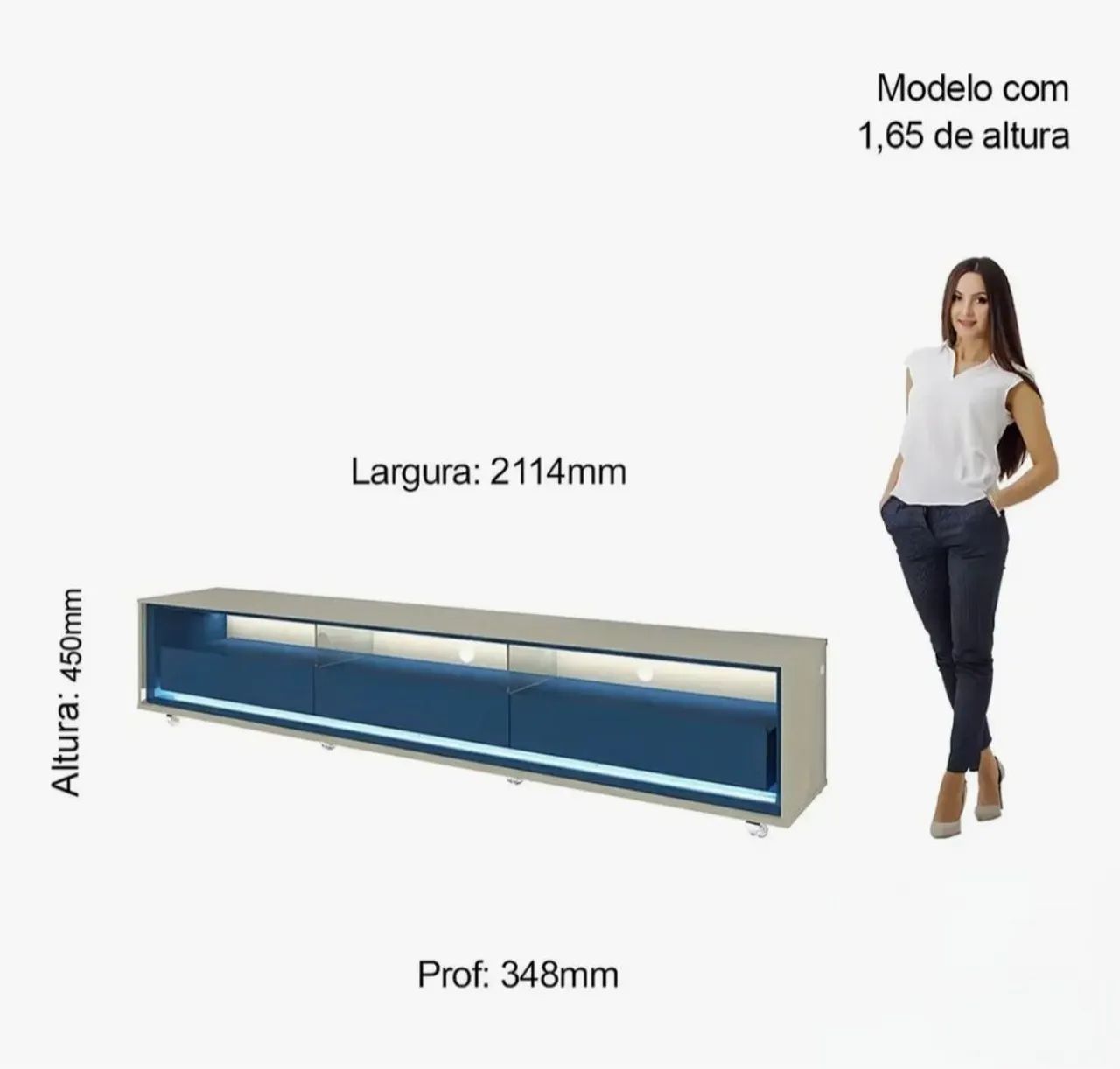 Rack para TV até 85 polegadas com rodízios - Foto 2