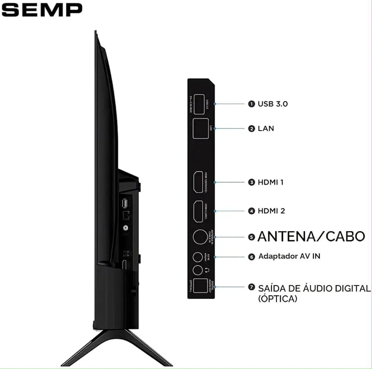 Smart TV Semp 50 Polegadas LED Full HD S42R 50S42R - Foto 5
