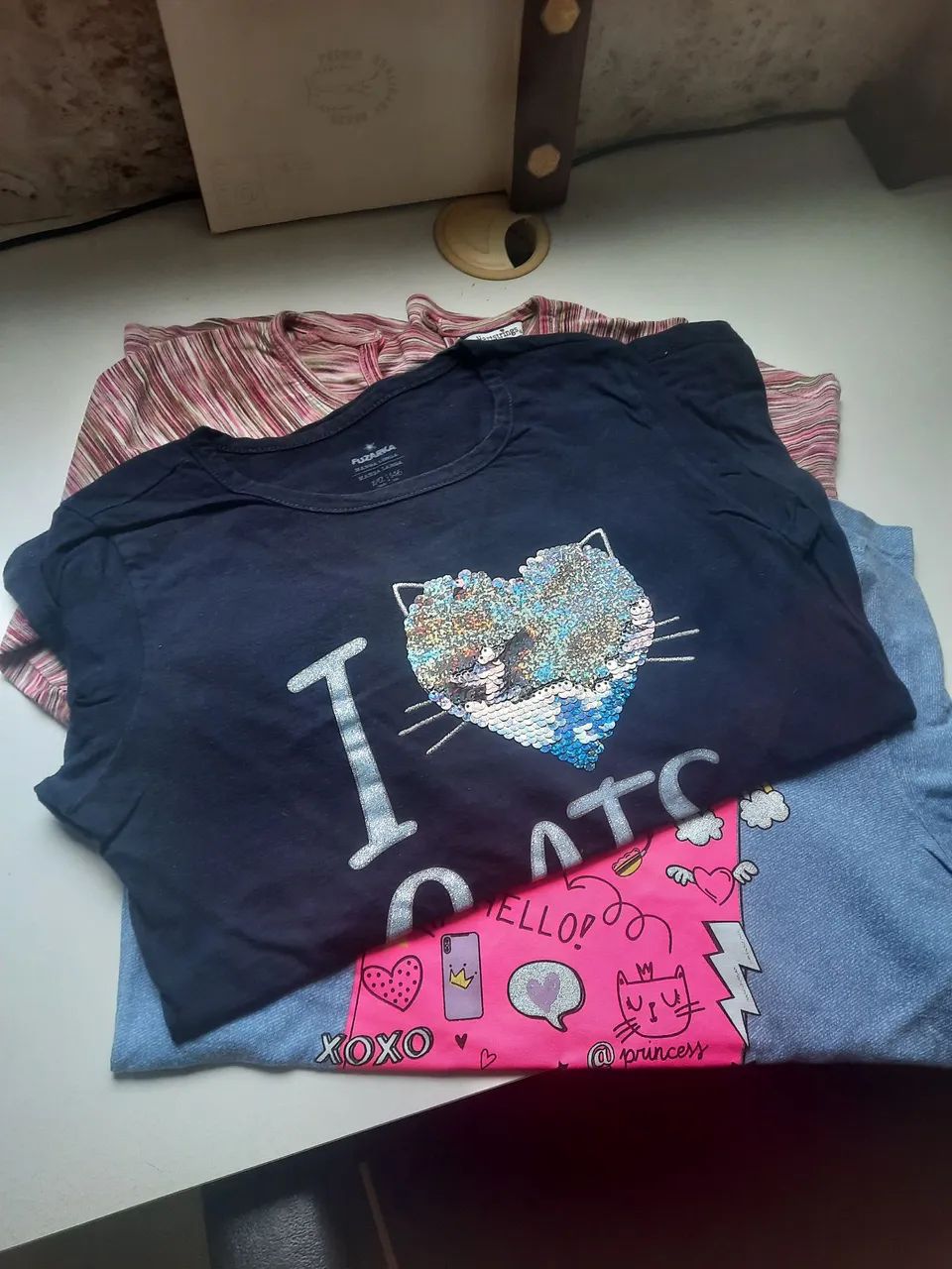 Kit 3 blusas manga longa (T 12)