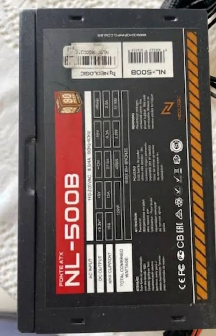 Fonte 500w 80 plus bronze PFC ATIVO - Foto 3