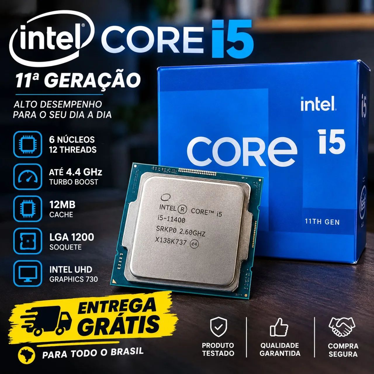 Processador core i5-11400 2.60Ghz