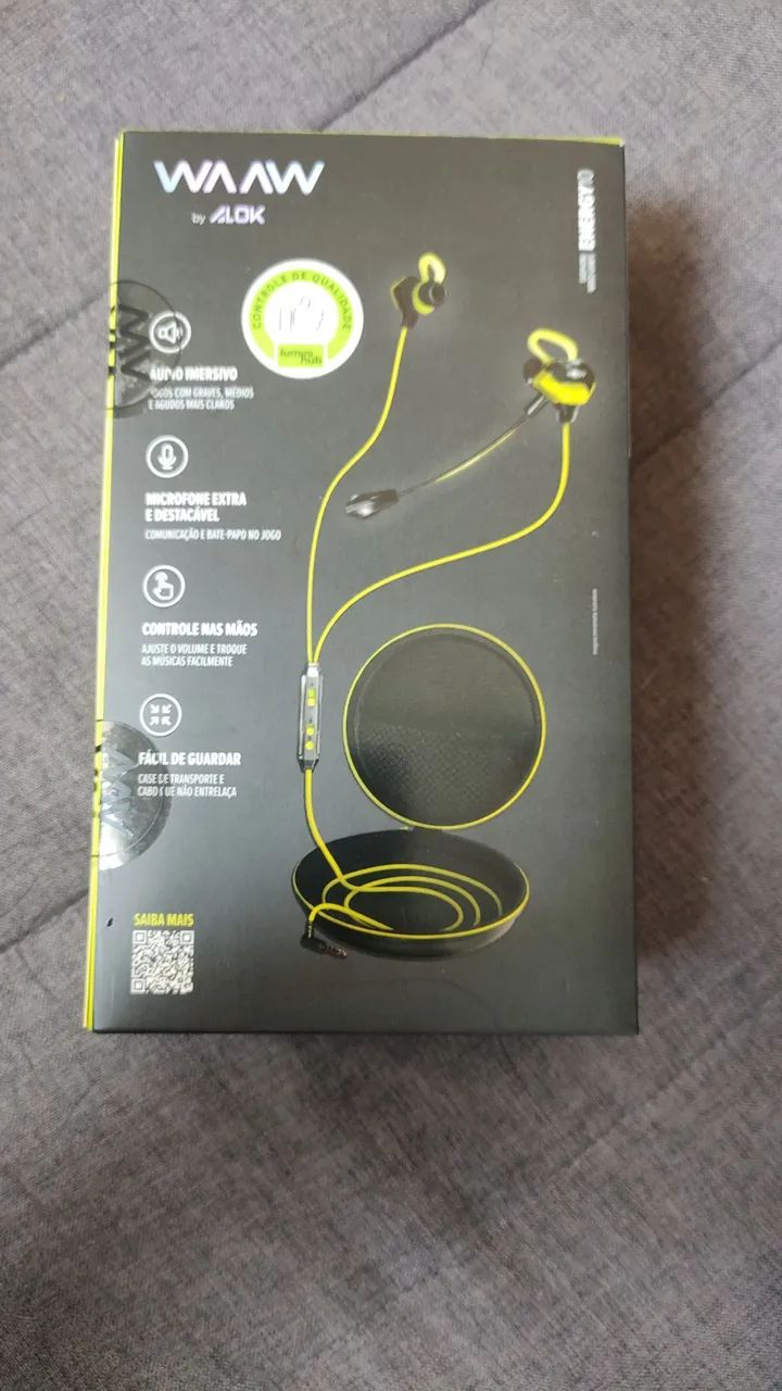 Fone de Ouvido Intra Auricular Gamer WAAW by ALOK Energy 10EWG - Foto 2