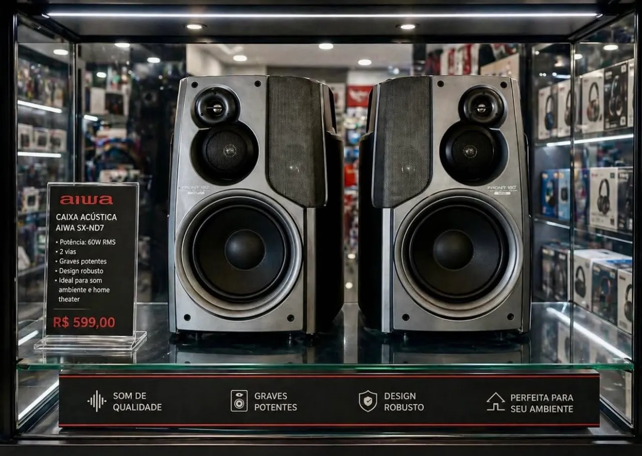 Par de caixas Aiwa 180 Surround - Equipamentos e Acessórios de Som