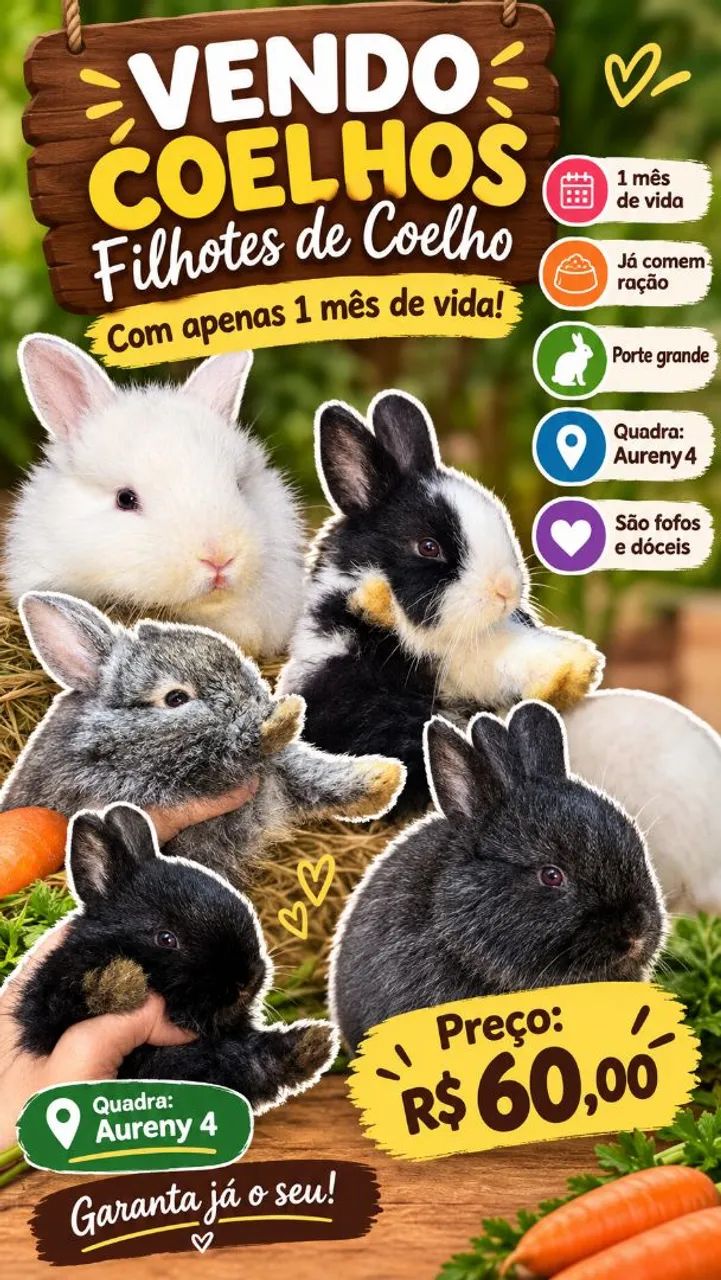 Vendo Filhotes de coelho 