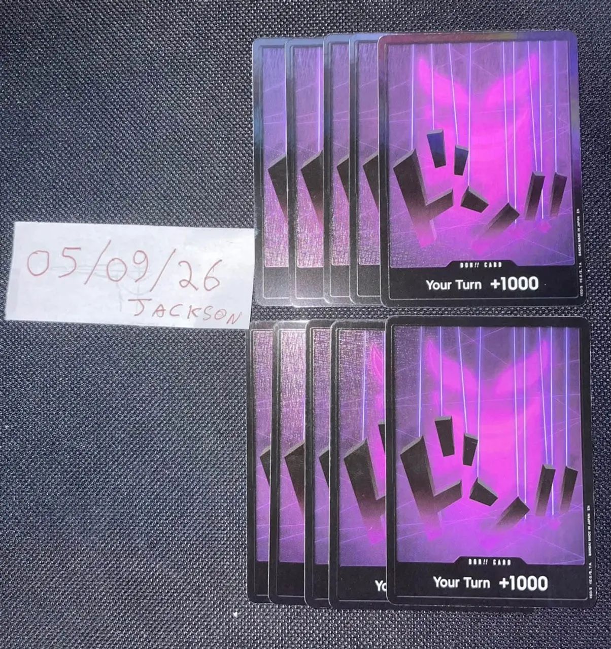 Deck Doflamingo Roxo + Pool completa + Extras One Piece TCG