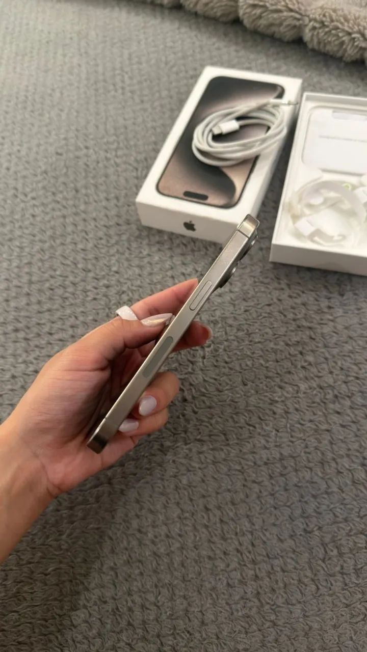 iphone 15 pro natural titanium 128gb - Foto 2