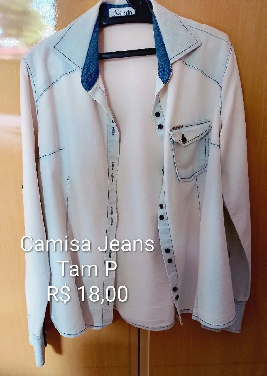 Camisa jeans feminina 