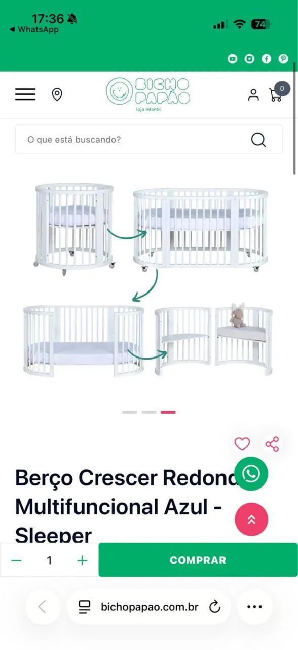 BERÇO CRESCER SLEEPER - Foto 4