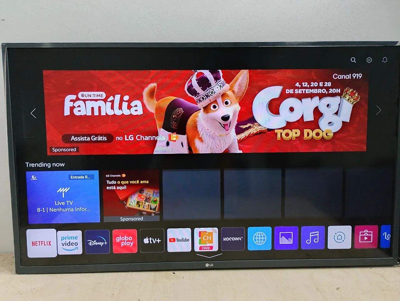 Tv LG 32 polegadas sistema WebOs 6.0 Smart tv.