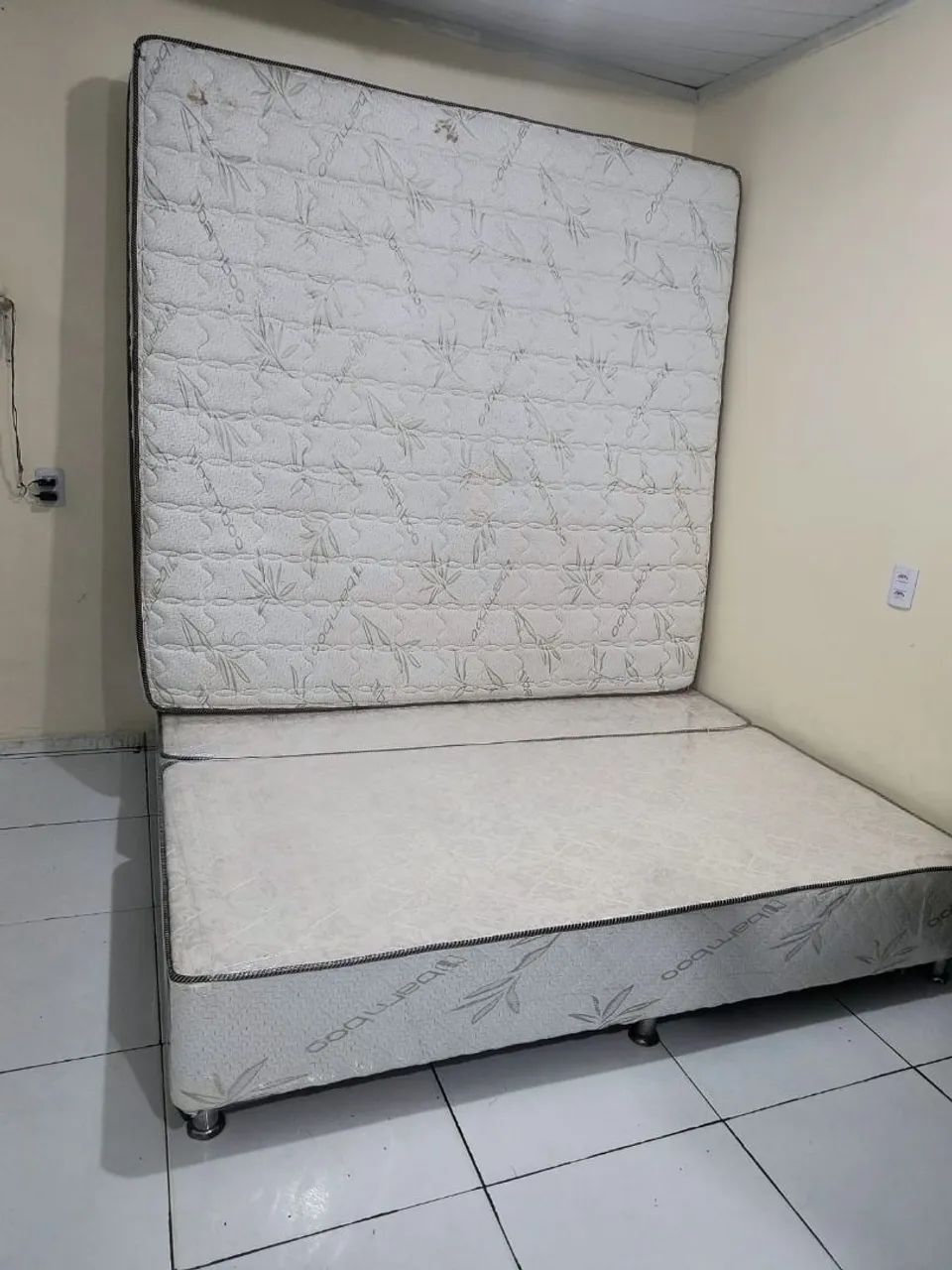 Cama Súper King Bases Mais Colchão De Mola Ensacada  - Foto 2