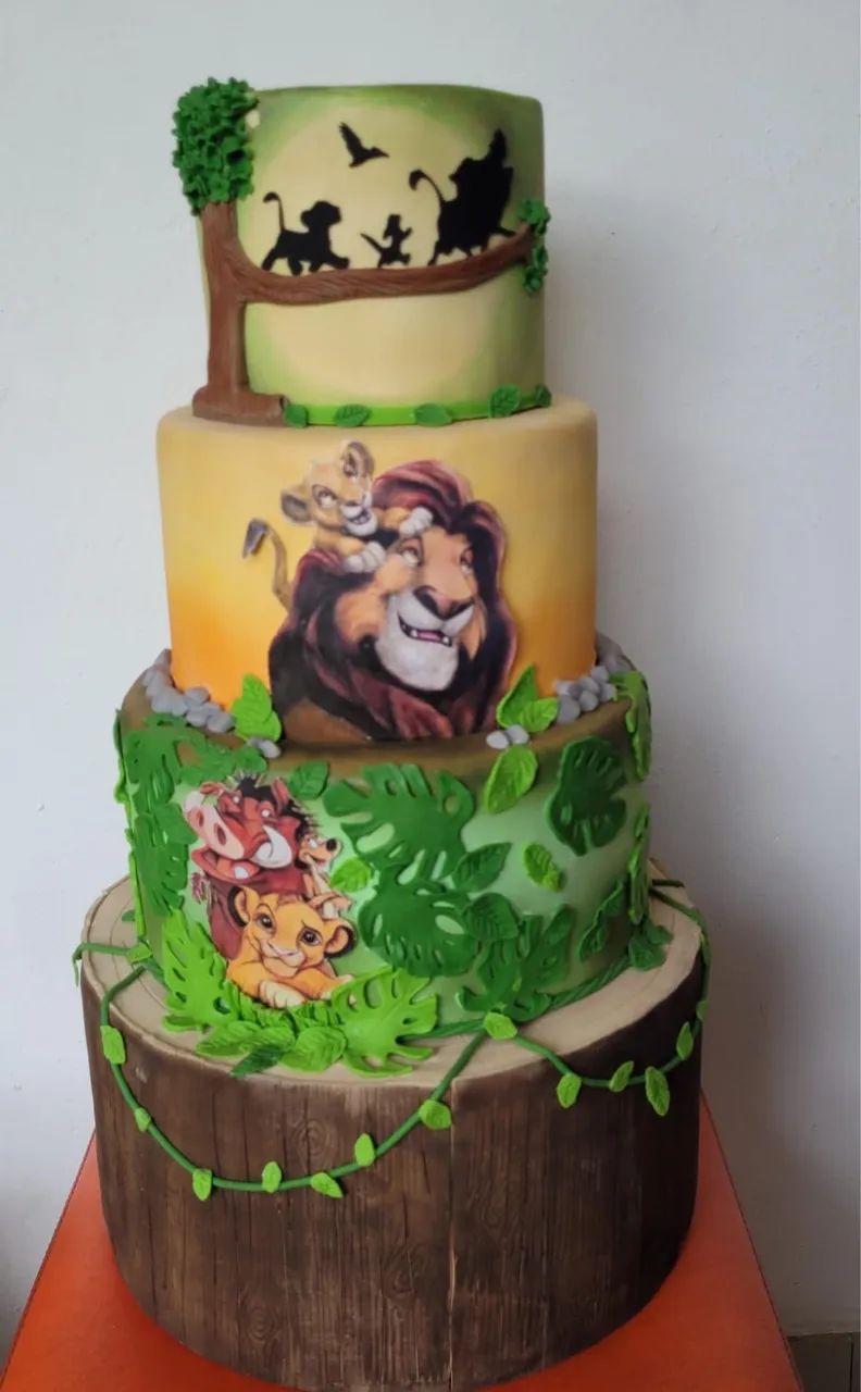 Bolo Fake Rei Leão 