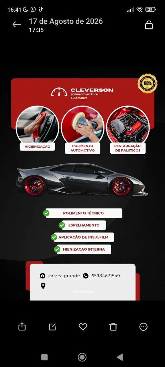 polimento automotivo comercial 