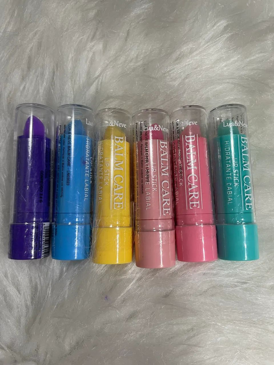 Kit de 6 brilho Balm care hidratante labial lua e neve - Foto 2